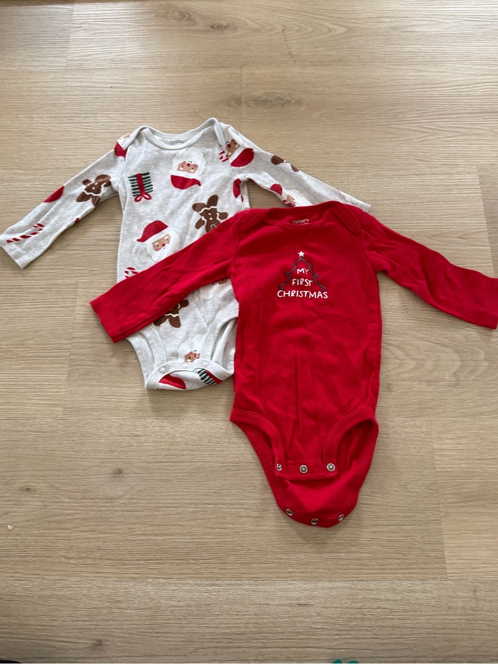 Carter’s Just one you Set of 2 Christmas long sleeve onesies